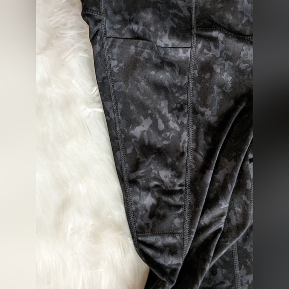 NWT Danskin black/grey brushed athletic full length polyester/spandex soft leggi - Picture 8 of 9